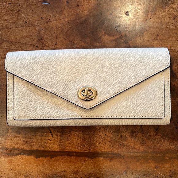Coach Wallet, Cream, Leather NWT - Picture 1 of 7